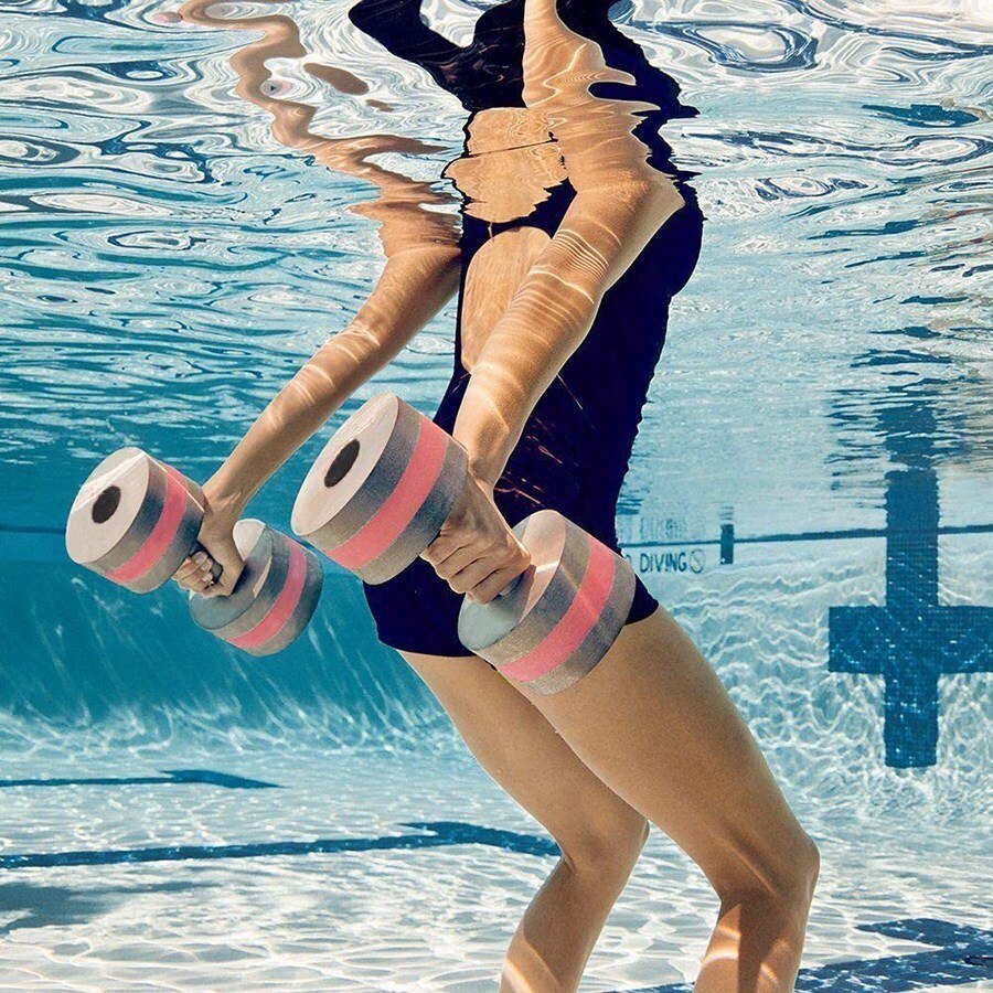 2 Pcs Aërobe Oefening Foam Halter Zwembad Weerstand, Water Fitness Barbell Stuur Oefening Apparatuur Om Gewicht Te Verliezen