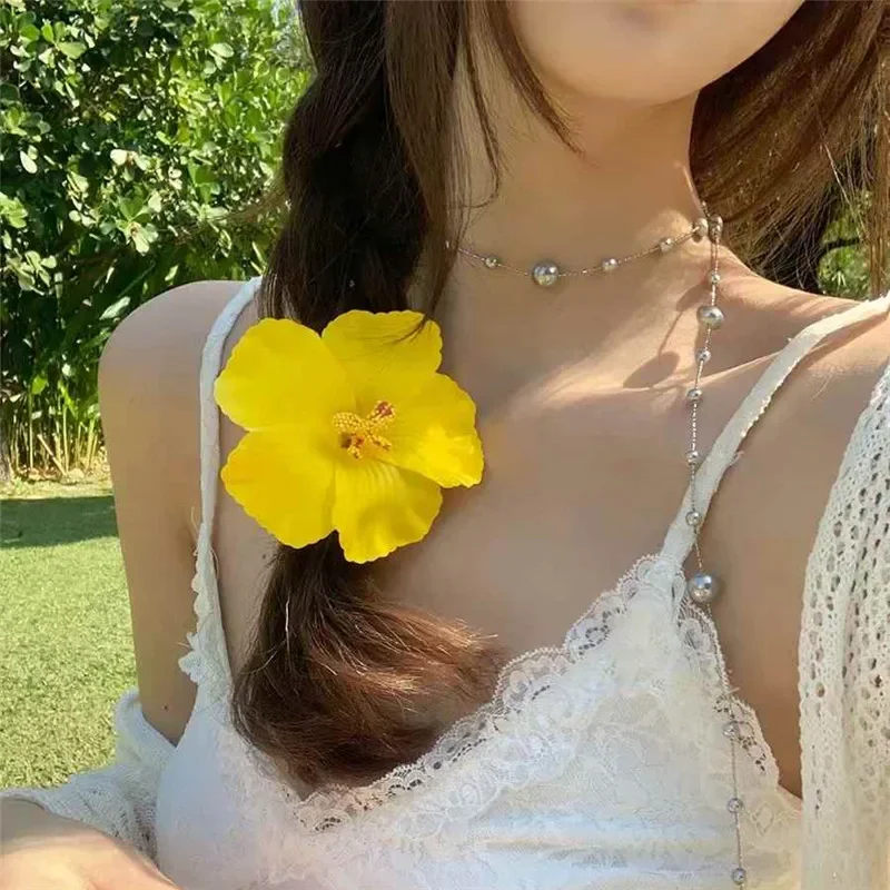 Hawaiiaanse bloem haarspeldjes Plumeria Hibiscus bloemen haarspeldjes bruids haarspelden Rose haarspeld sieraden zomer strand reizen