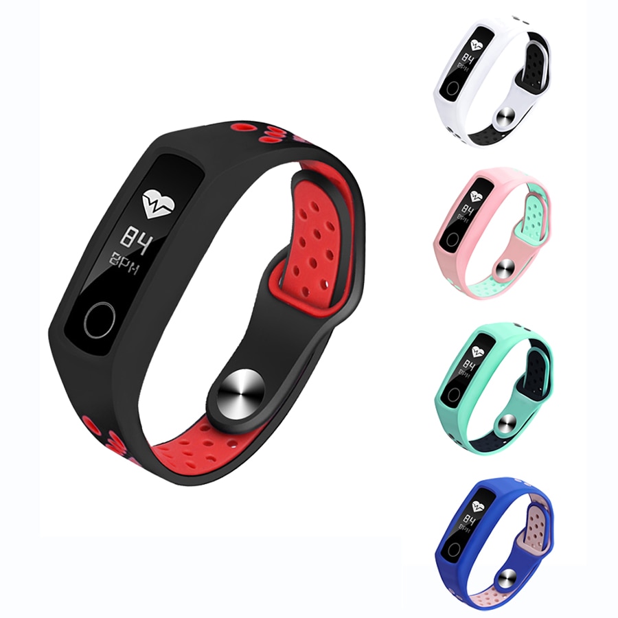 Pulseira de silicone para huawei honor band 4 5 pulseira inteligente para honor band 5 acessórios de relógio