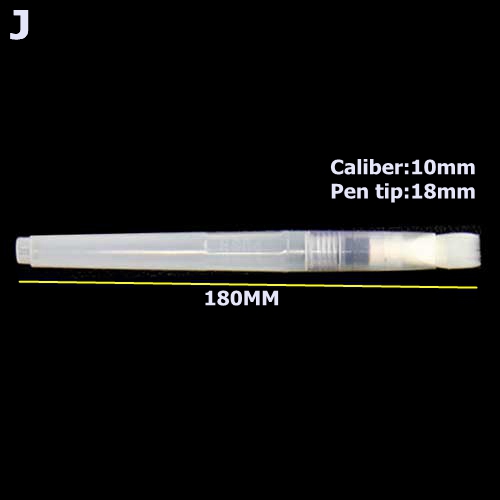 Pincel de agua recargable para pintar, pluma de tinta de punta suave para dibujo, caligrafía, ilustración, suministros de arte, 1 ud.: J
