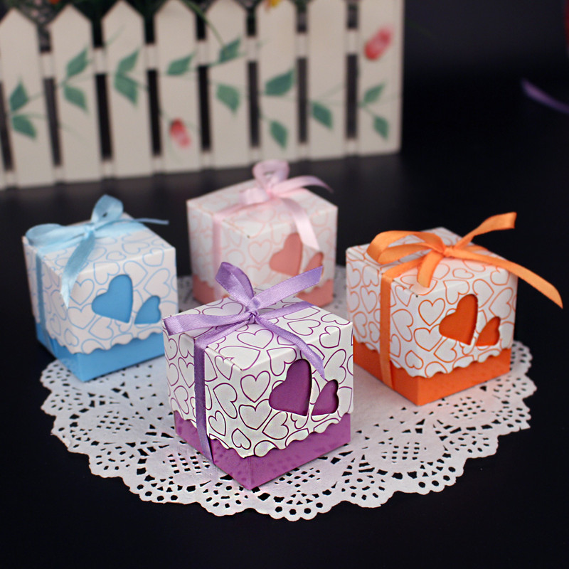 Boîte de Faveur de Mariage, 30 Pcs Boîtes à Dragées Baptême, Boite a