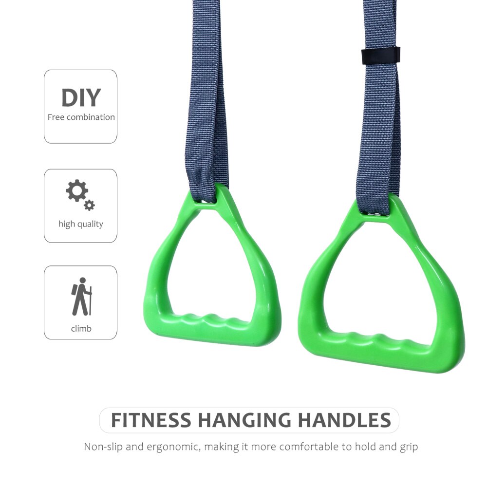 Fitness Handles - Gymnastic Rings Pull-Up Grips - Non-Slip Exercise Equipment Set