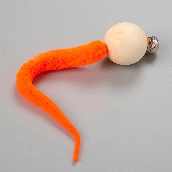 Wiggly, bolas, Cascabel para gatos, juguete para masticar, Bola de madera, Wiggly Tail, campana con sonido de gatito, morder, juguetes para gatos