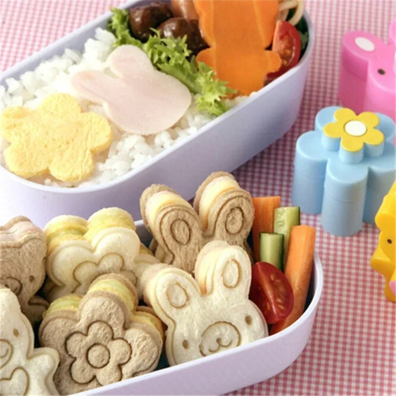 Moule à Sandwich mignon lapin fleur Panda en forme de pain CakeBiscuit dispositif de gaufrage croûte emporte-pièce cuisson pâtisserie outils gâteau