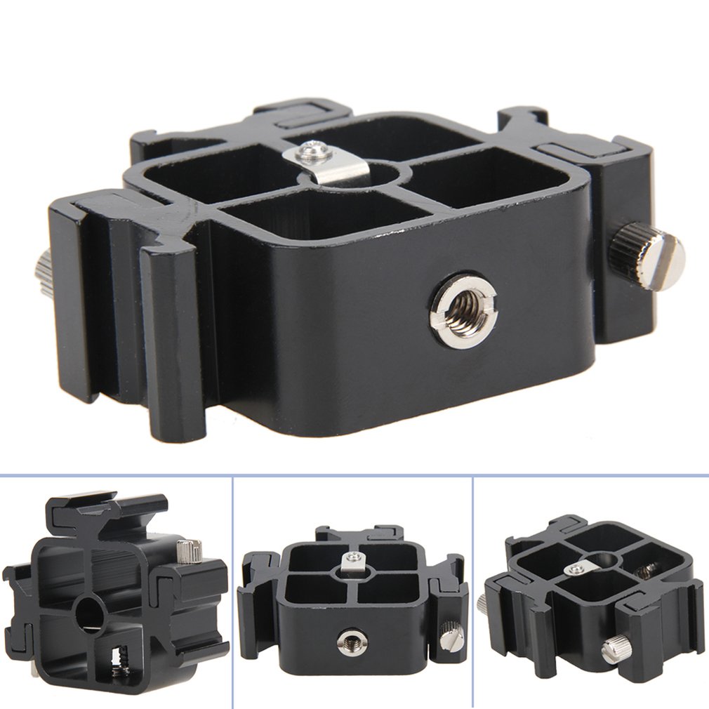 3 In1 Triple Heißer Schuh Metall Heißer Schuh Montage Adapter Für Flash Licht Stehen Regenschirm Halter Licht Gewicht
