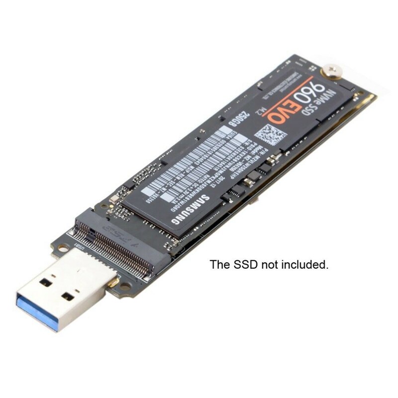 M .2 nvme ssd til usb-adapter, m .2 ssd for at skrive et kort, høj ydeevne 10 gbps usb 3.1 gen 2 bridge chip, bruges som bærbar ssd, usb