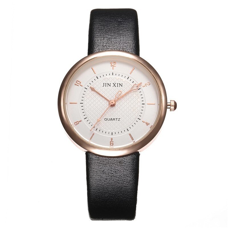 Zeer chique, stijlvolle dameshorloge, klassiek quartzhorloge van roestvrij staal, armbandhorloges, dameshorloges: Zwart