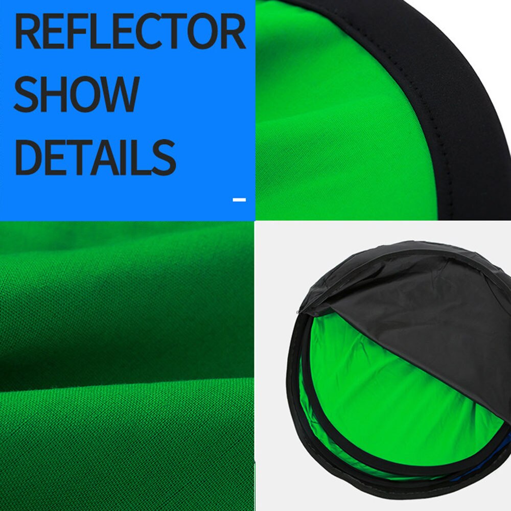 100x150CM Oval Collapsible Portable Reflector Blue And Green Screen Chromakey Photo Studio Light Reflector For Photography