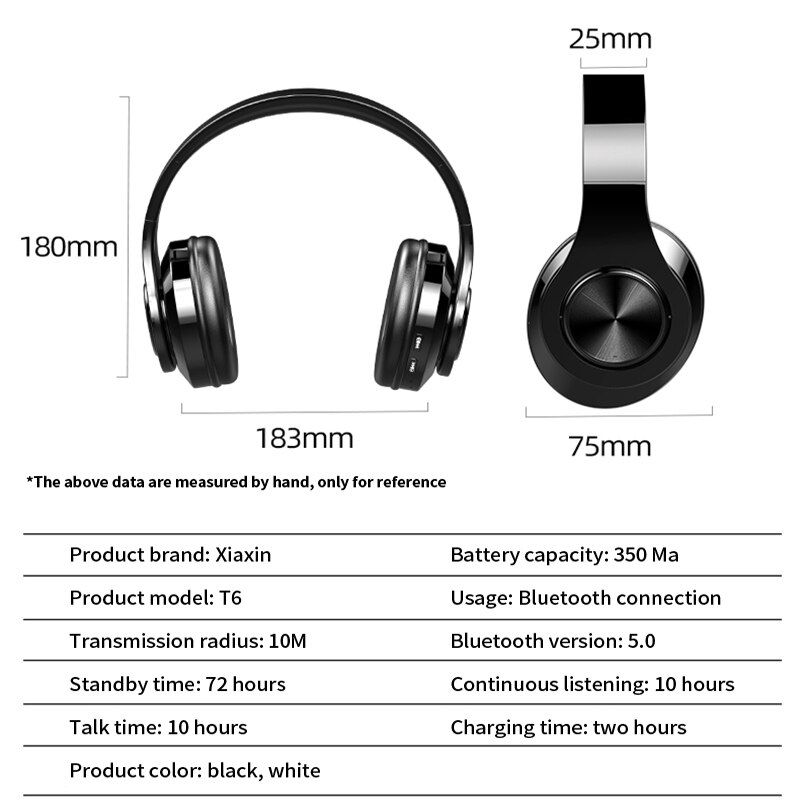Draadloze bluetooth-headset voor telefoon, bluetooth-koptelefoon 5.0 met led-licht, bas, stereo voor pc, mobiele telefoon