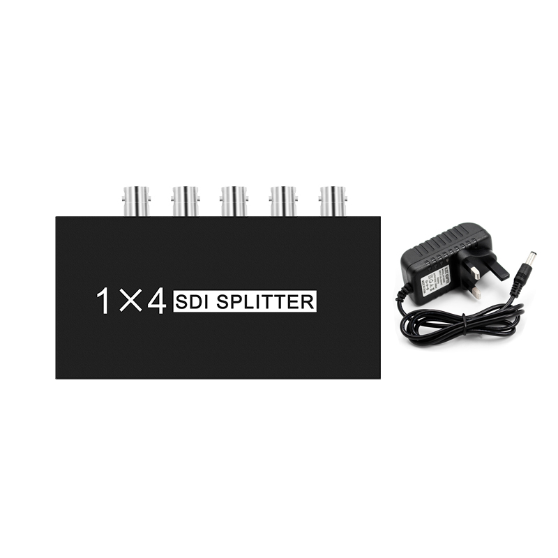 Sdi Splitter 1X4 Sdi Distributie Video Converter 4 Poort Ondersteuning Sd/Hd/3G-SDI 1080P Voor Camera Projector monitor Dvr Sdi Systeem: WHITE