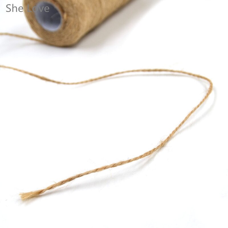 Chzimade 100 Meter Natuurlijke Droge Twine Cord Jute Touw Touw Draad Voor Diy Decor Speelgoed Ambachten Onderdelen