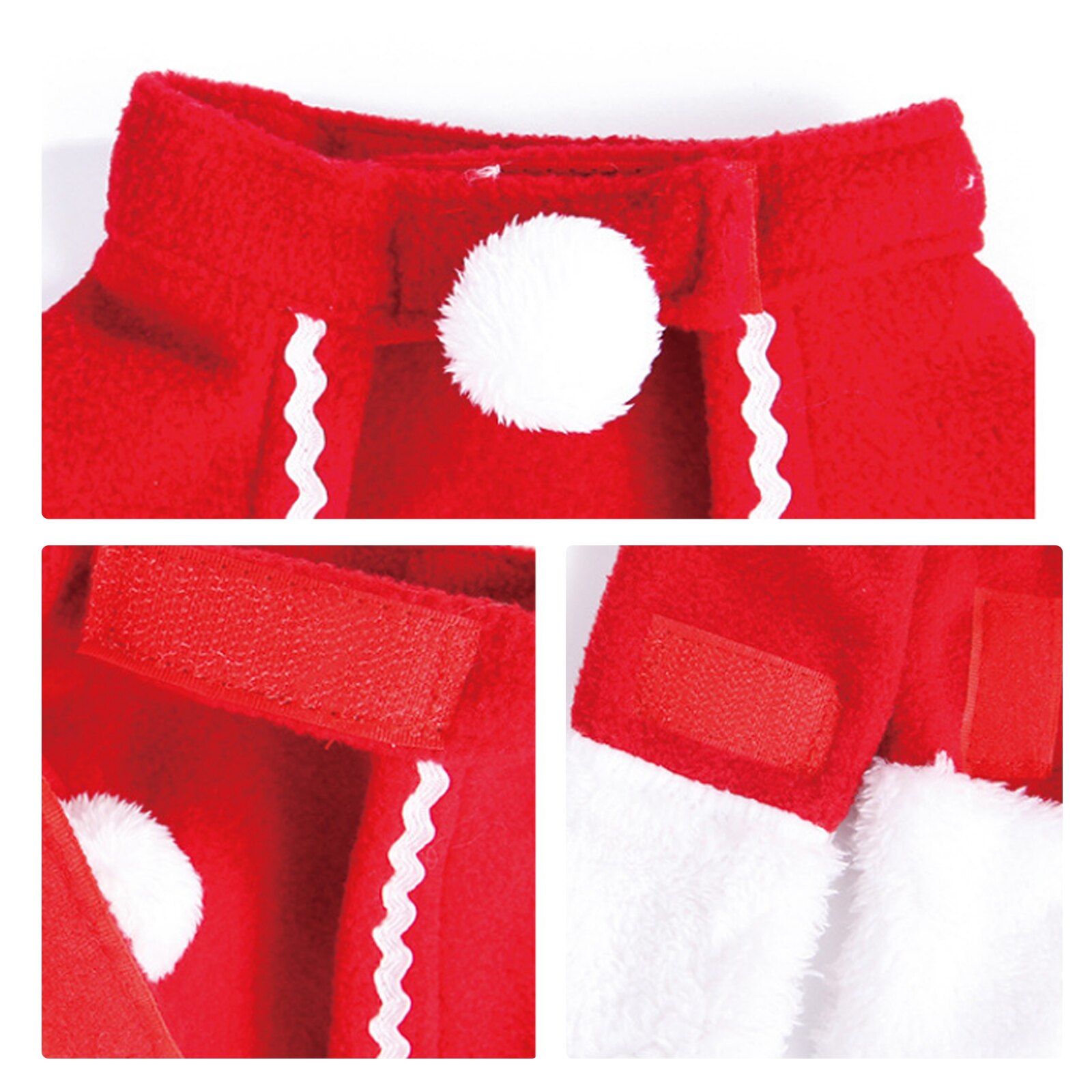 Christmas Cat Clothes Small Dogs Cats Santa Costume Kitten Puppy Outfit Hoodie Warm Winter Pet Dog Clothes Clothing Accessories^