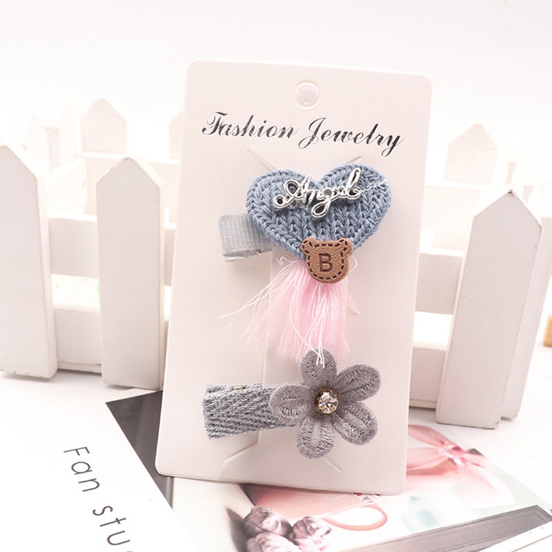2 Pcs/set Lovely Princess Flower Baby Hair Clips Hairband Cute Cartoon Baby Girl Hair Clip Hair Accessories Barrettes Haarband