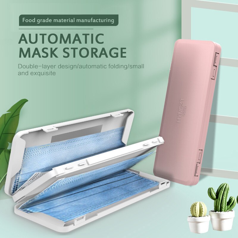 Double-layer Mask Storage Box Masks Packaging Box Moisture-proof Dustproof Portable Rectangular Storage Box Disposable Mask Case