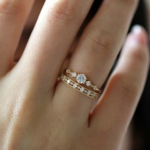Leuke Dainty vrouwen Sneeuwvlok Ringen Delicate Ringen Ringen Bruiloft Sieraden