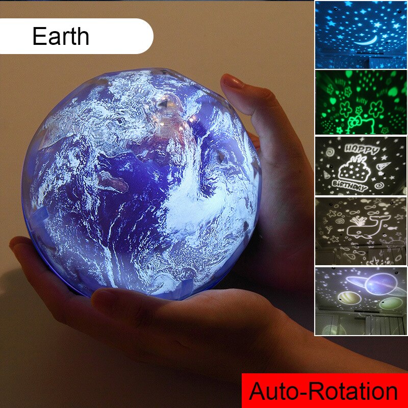 Starry Sky Nacht Licht Planet Projektor Earth Universe LED Lampe Bunte Drehen Blinkende Sterne Spielzeug Kinder Baby Weihnachten: A1
