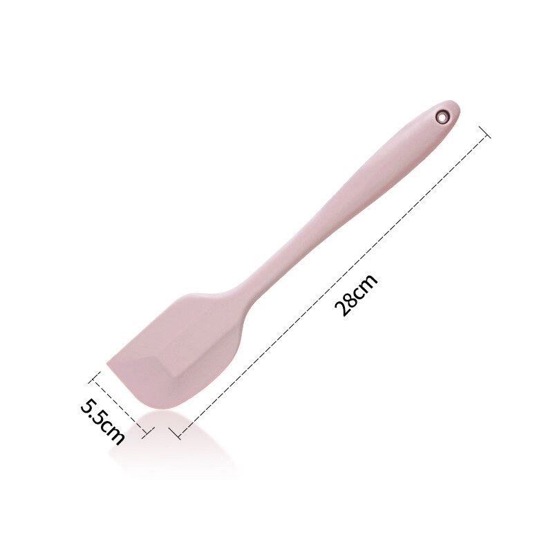 Silicone Spatula Pastry Cake Scraper Butter Spreader Kitchen Cooking Baking Accessories Heat-Resistant Utensils Tools Food Grade: large pink
