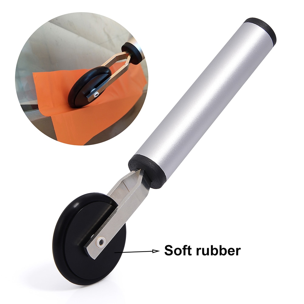 Foshio Carbon Fiber Vinyl Film Wrap Roller Zuigmond Voor Auto Deur Taille Lijn Kloof Zachte Rubber Window Tint Roller styling Tool
