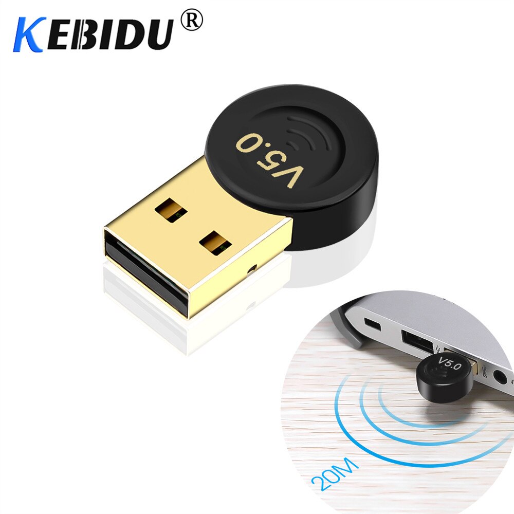 Kebidumei Bluetooth Adapter USB Dongle Voor Computer PC Wireless USB Bluetooth Zender 5.0 Muziek Bluetooth Ontvanger Adapter