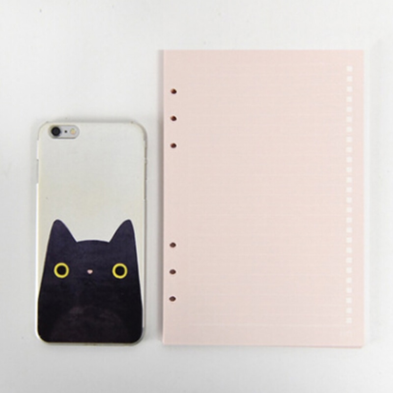 Colorful A5 Loose Leaf Notebook Refills 6 Holes Rings Binder Spiral Diary Planner Inner Core Inserts Paper Guest Book