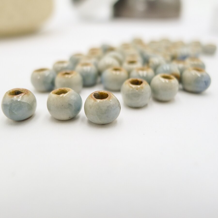 Jingdezhen Keramische Kralen Yoga Keramiek Porselein Bead Voor Sieraden Maken 6Mm 50 Stuks/partij Kralen # A503A