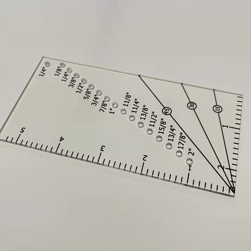 Acrylic Sewing Ruler DIY Allowance Ruler Perforated Seam Measuring Tool Quilting Perforated Seam Measuring Tool Sewing Ruler