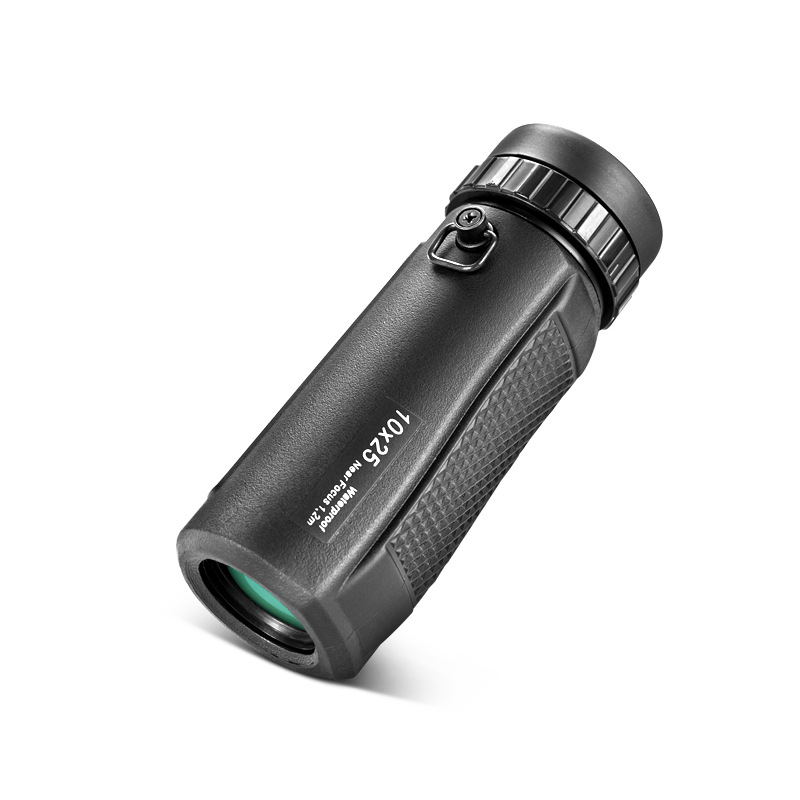 Potente Mini telescopio Monocular 8X25 10X25 HD portátil IPX7 impermeable recubierto de SMC bolsillo al aire libre Binocular compacto para turismo: Azul