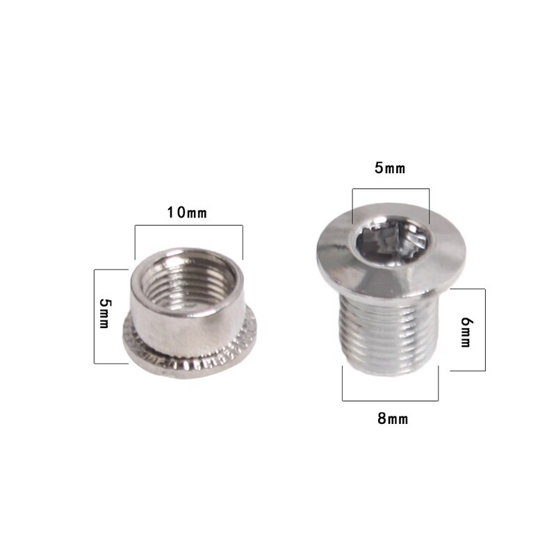 Krsec 4 kpl mtb eturattaan pultit 6.5mm 8.5mm polkupyörän tiepultit maastopyörä titaani kampiruuvi pyöräilytarvikkeet kampisarjalle