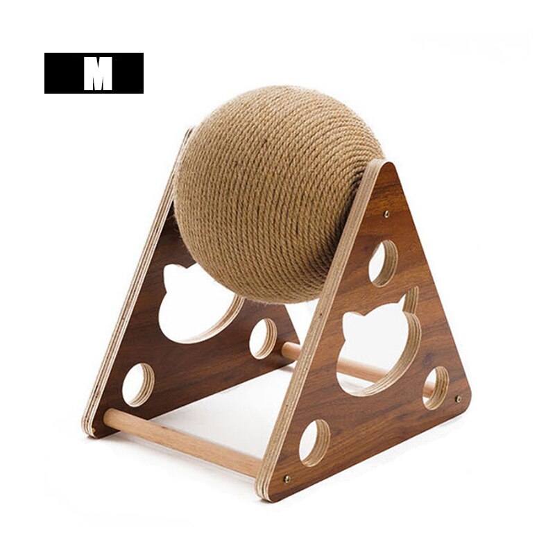 Scratball Toy Kitten Sisal Board Cat Scratcher Sisal Rope Ball Kitten Interactive Grinding Paws Toys Scratch Board Pet Furniture: A-Triangle-M