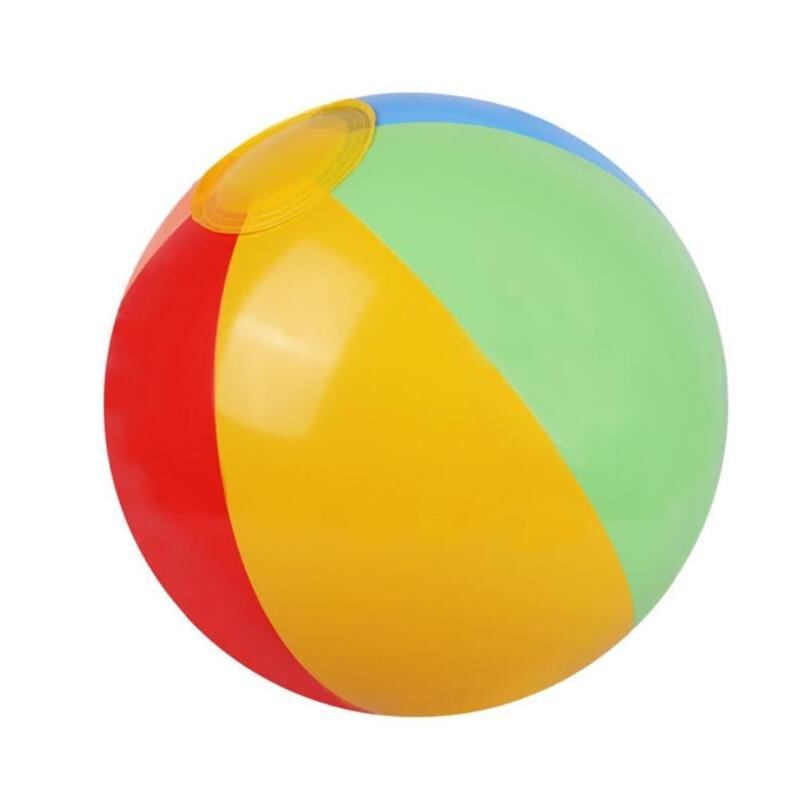 Inflatable Beach Ball PVC Water Balloons Rainbow-Color Balls Summer Outdoor Beach Swimming Toys