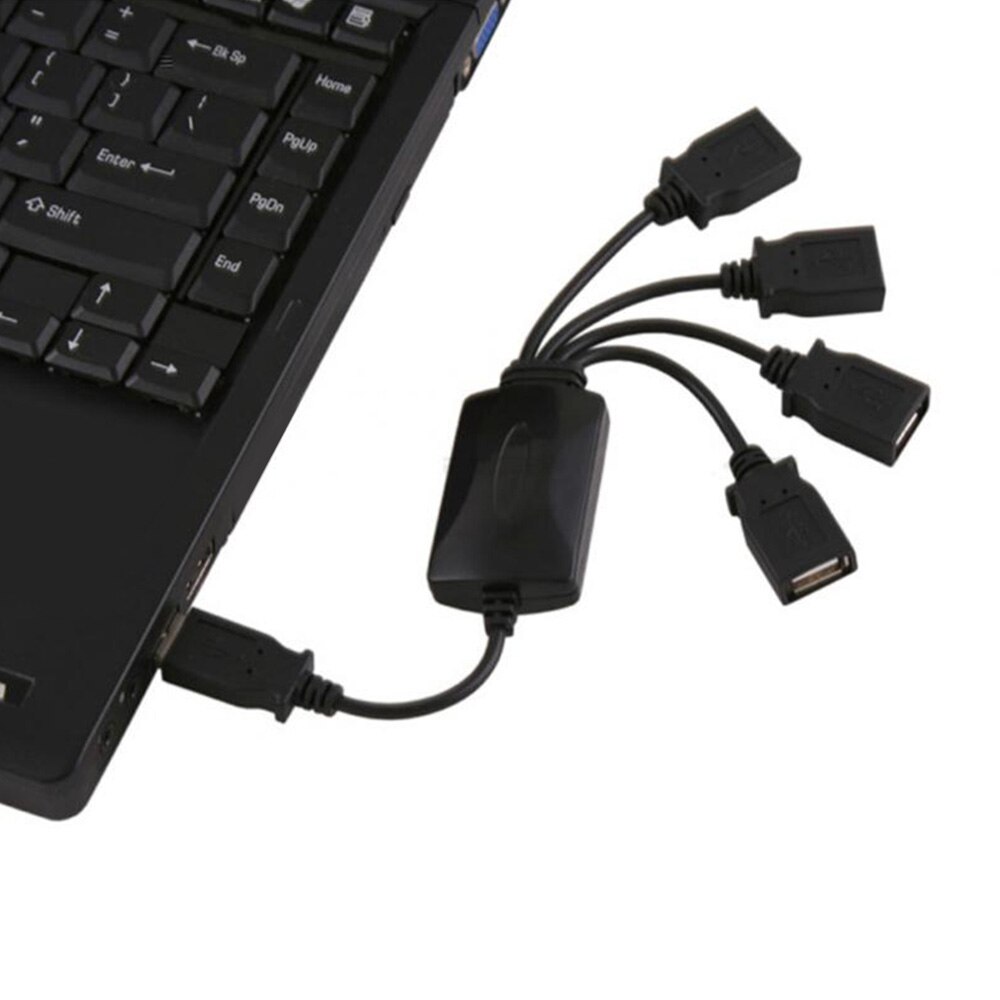 4 ports USB Hub Black 4 Port USB 2.0 480Mbps Mini Hub for Laptop PC USB 2.0 Hub Support USB1.0/1.1