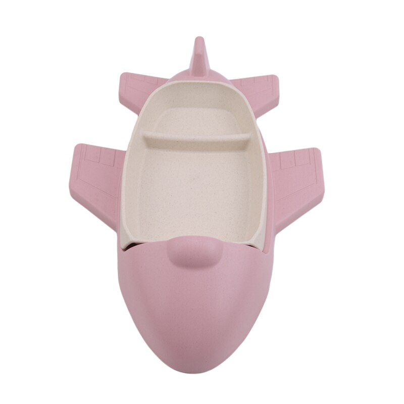Vajilla con forma de aviones animados para Niños, plato separador para niños, cubiertos para niños, plato de fibra de bambú, vajilla infantil