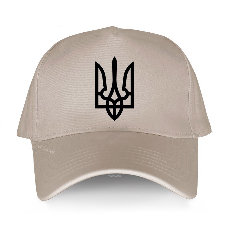 Berretto da Baseball ucraina Tryzub uomo cotone Cool ucraina cappello donna berretti con visiera Unisex: beige