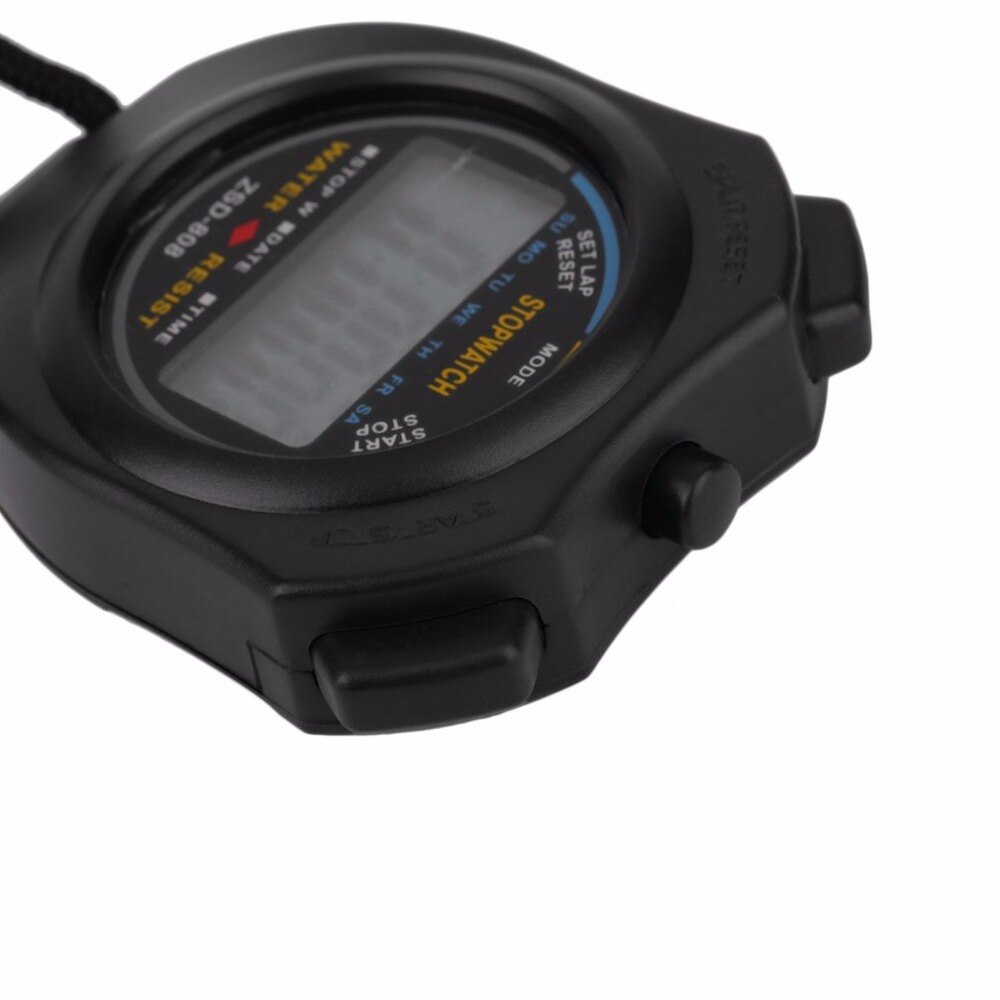 1pcs Stopwatch Chronograph Handheld Digital LCD Sports Counter Timer with Strap Worldwide
