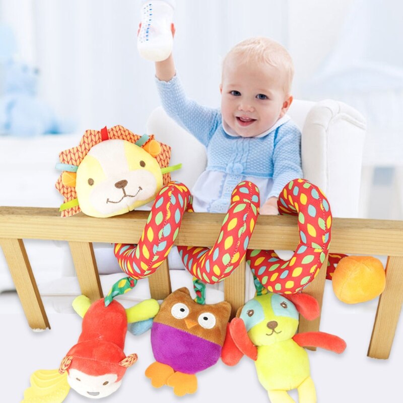 Kinderziektes Crib Wandelwagen Speelgoed Met Pluche Ring Baby Muzikaal Speelgoed Leeuw Rammelaar Bel 87HD