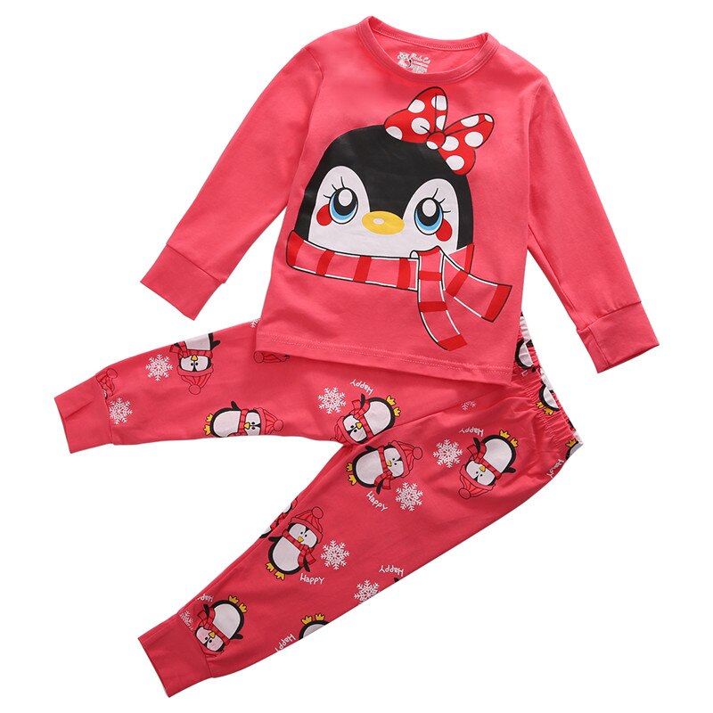 Kids Baby Jongens Meisjes Kleding Ronde Hals Lange Mouwen Nachtkleding Nachtkleding Animal Print Katoenen Pyjama Pj 'S Outfits
