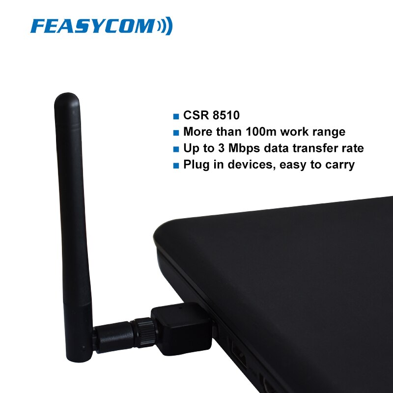 FEASYCOM Long Range Bluetooth USB Adapter Wireless Bluetooth 4.0 CSR chip dongle for Windows 10 8.1 8 7 XP vista