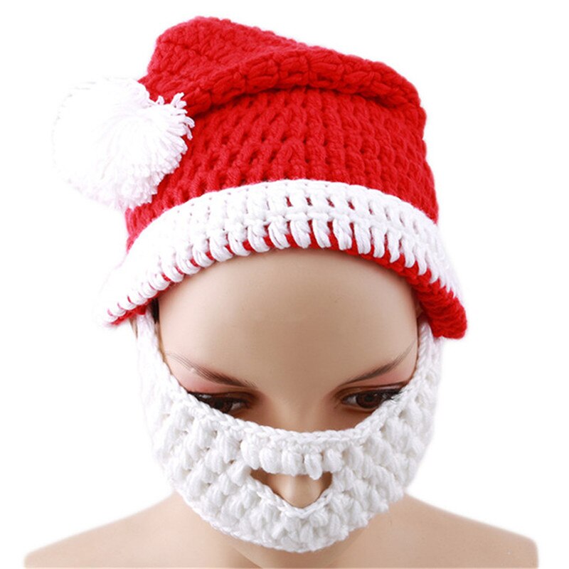 Baby kerstmuts, kerstman baardmuts, gehaakte muts, kindermuts, kerst idee, baardmuts, fotografie rekwisieten