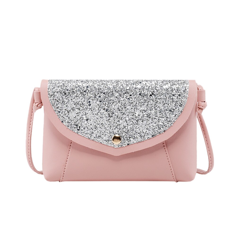 Frauen Pailletten Kette Handtasche Abend Tasche PU Leder Schulter Tasche Kleine Klappe Umhängetaschen für Frauen Bote Taschen