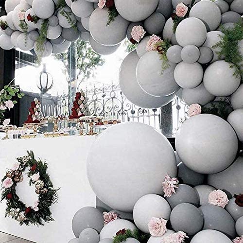 Globos grises de látex para boda, suministros de decoración para de cumpleaños, 5/10/12/18/36 pulgadas