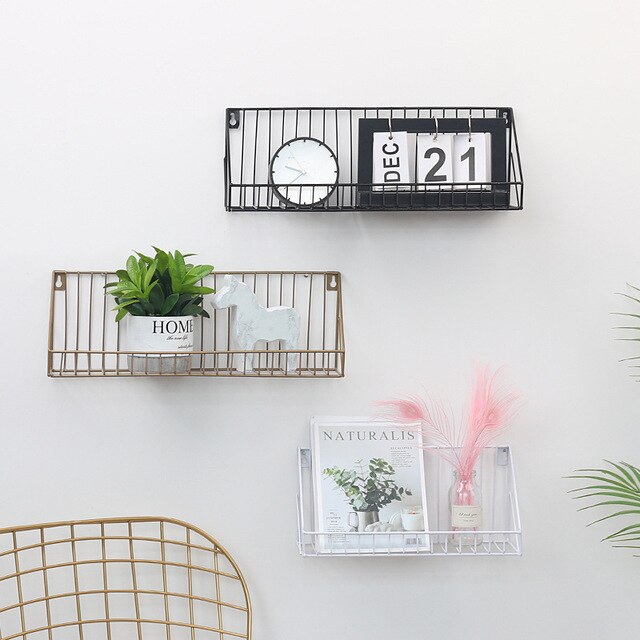 Iron wall shelves Decorative Storage Rack Room decorative shelves iron floating shelf nordic shelf child room wall shelf