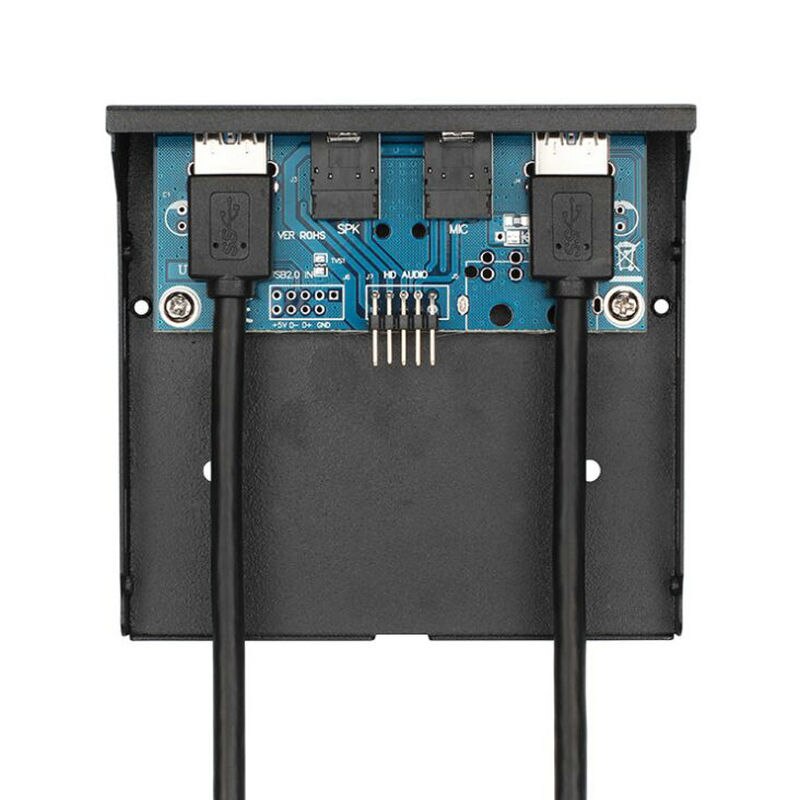 3.5 inch Custom 2 Port USB 3.0 Computer Case Front Panel with HD Audio and Microphone Port