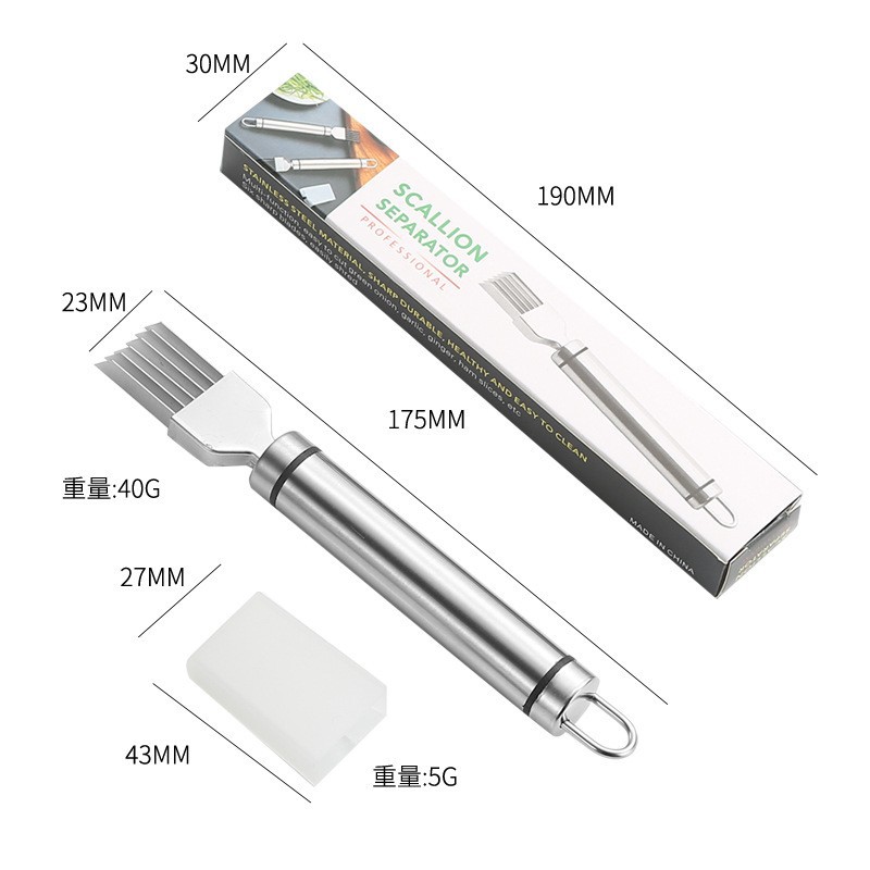 Stainless Steel Shred Silk The Knife Vegetable Garlic Cutter Food Speedy Chopper Green Onion Cutter Portable Kitchen Tool: Default Title