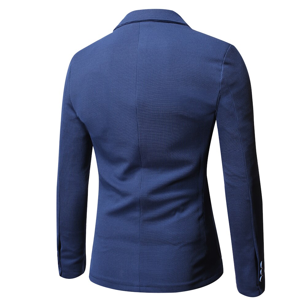 Lente Herfst Mannen Blazer Pak Mannelijke Business Casual Jassen Jas Modieuze Marine Blauwe Jurk Blazers Plus Size M-5XL