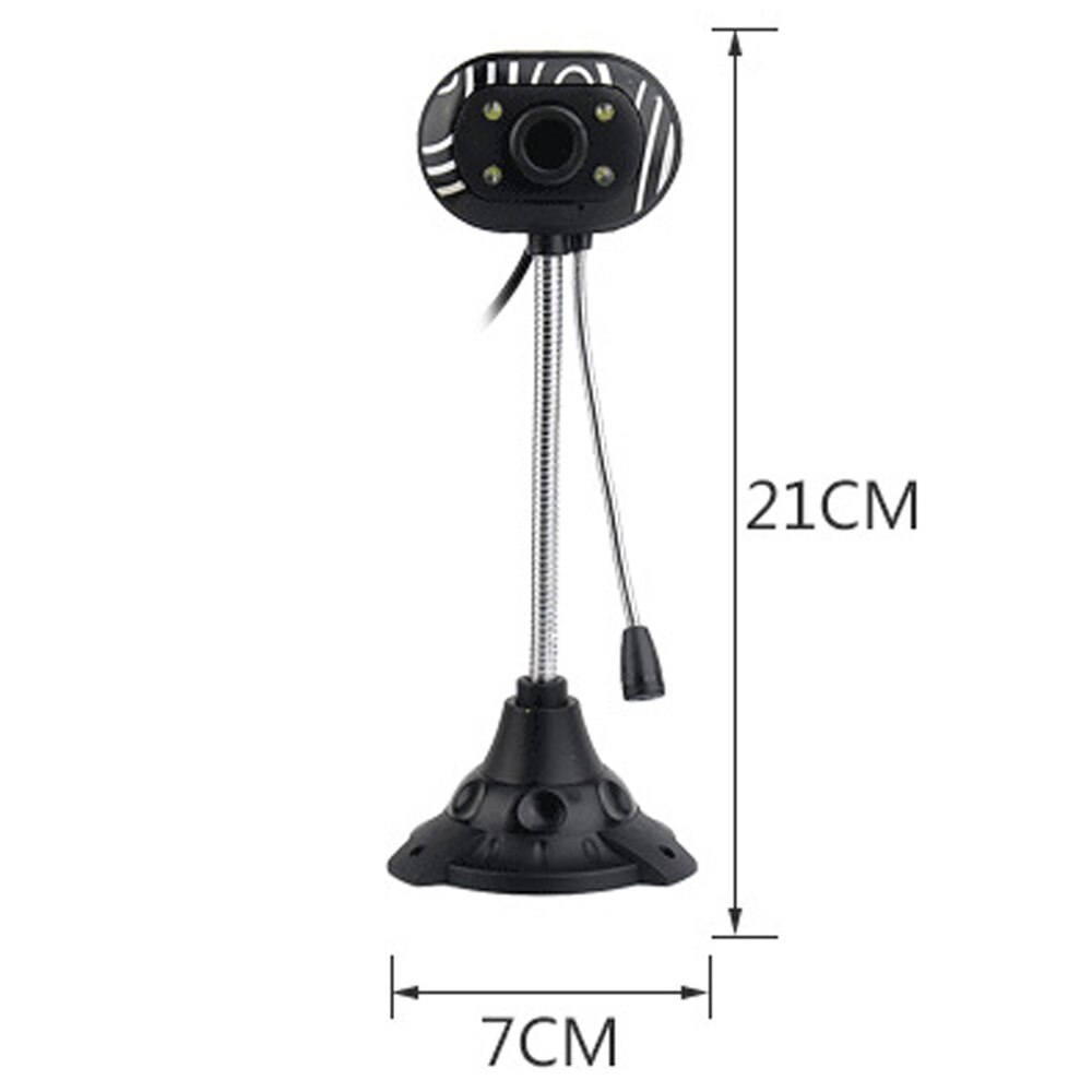 USB HD Computer Camera LED Web Camera With Microphone For PC Laptop Video Recording Web Camera