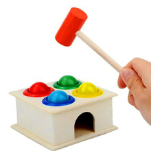 Kinderen Plezier Spelen Hamster Game Speelgoed Vroeg Leren Educatief Speelgoed Houten Hameren Bal Hamer Doos