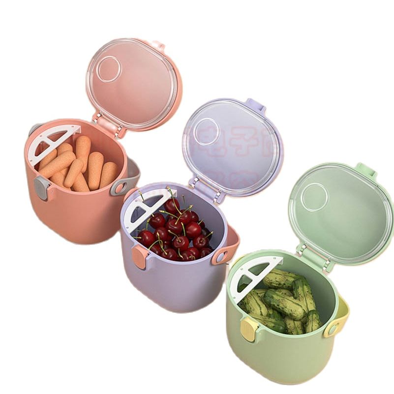 Portable Baby Food Storage Box Essential Cereal Cartoon Infant Milk Powder Box Toddle Snacks Container For Storing Food