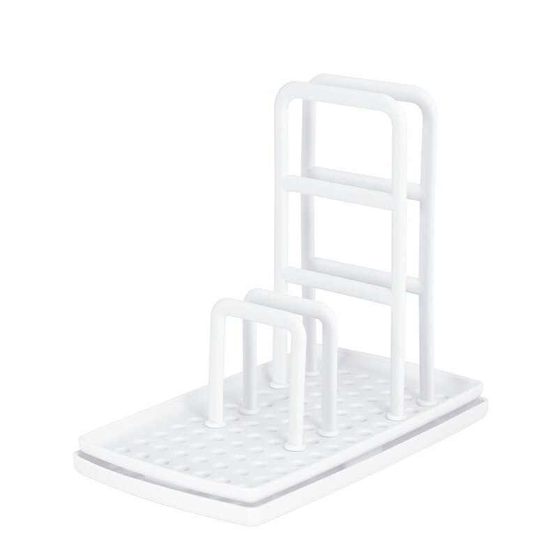 Escurridor de vajilla multifuncional, accesorios de cocina, escurridor de tela sin perforaciones, esponja, estante de jabón, utensilios de cocina: white