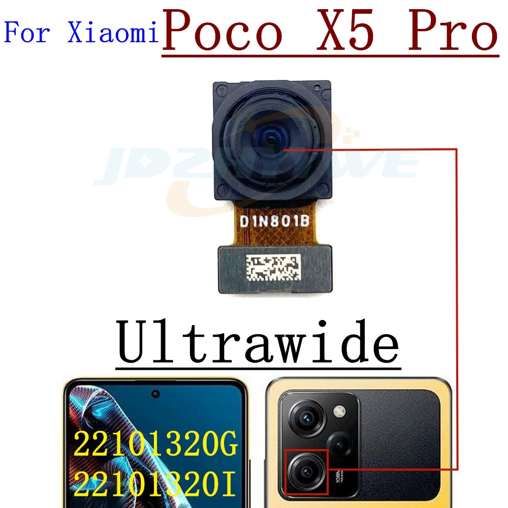 Rear Front Camera For Xiaomi Poco X5 X4 Pro X5pro Frontal Selfie Facing Main Back Wide Camera Module Flex Cable Parts: PURPLE