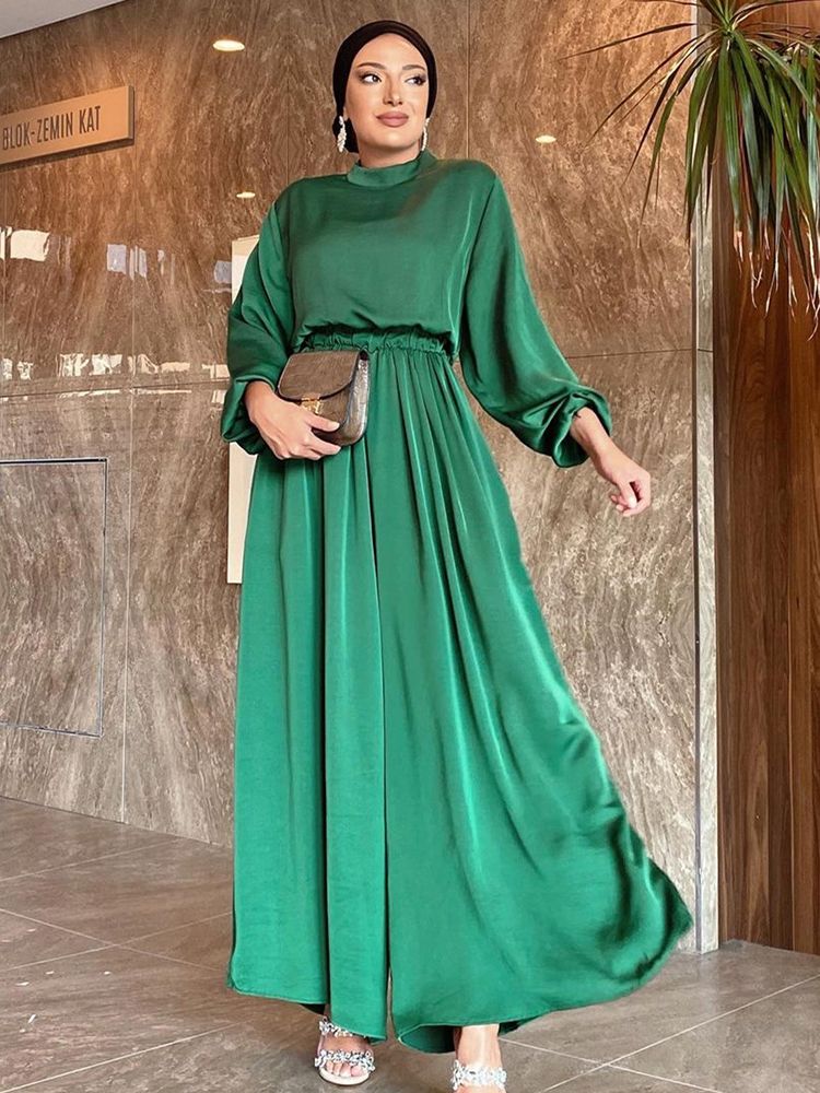 Abito Lungo Maxi Abaya Ramadan – Donna Musulmano – Caftano Nero Turchia/Dubai